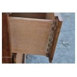 Mid Century Modern Nightstands Pair Walnut 3 Drawer End Tables Vintage Style