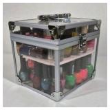 Nail Polish Organizer Case with Assorted Nail Polish Lot