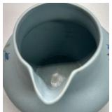 Vintage Stangl Pottery Blue Floral Pitcher Jug USA