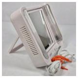 Jerdon Lighted Makeup Mirror Folding Vanity Mirror Adjustable Lighting