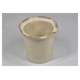 Pier 1 Imports Ceramic Pitcher Italy Cream Glaze Jug Decorative Wine Bottle Wood Box Cabinet