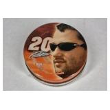 Tony Stewart #20 NASCAR Glass Tumbler Travel Mug Tin Collectible Set Home Depot