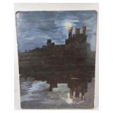 Original Landscape Paintings Lot Hillside Trees Castle Scene Signed Artwork