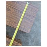 Vintage Woodgrain Laminate End Tables Pair Two Tier Side Tables Turned Legs