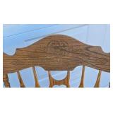 Vintage Wood Rocking Chair Heart Back Spindle Rocker Armchair