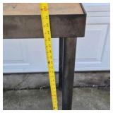 Industrial Metal Work Table Heavy Duty Steel Frame Wood Top