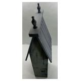 Primitive Wood Birdhouse Tall Star Cutout Rustic Farmhouse Decor