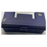 Metal Lock Box with Handle and Plastic Storage Case