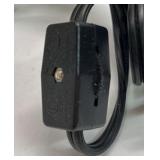 Vintage Hand Painted Glass Floral Table Lamp Metal Base Accent Lighting