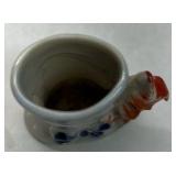 Vintage Ceramic Dog Toothpick Holder Figural Puppy Floral Small Tabletop Holder