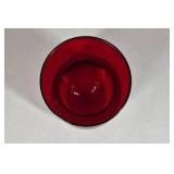 Red Metal Lantern Clear Glass Hurricane Lamp Red Glass Vase Decor Pair