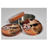 Tony Stewart #20 NASCAR Glass Tumbler Travel Mug Tin Collectible Set Home Depot