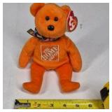 Ty Beanie Baby Home Depot Bear NASCAR Toy Car Orange Racing Collectibles