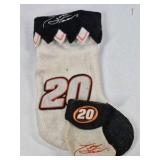 Tony Stewart #20 NASCAR Christmas Stocking With Matching Mini Stocking Ornament