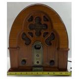 Thomas America Series Cathedral Radio Model 217 Vintage Style AM FM AFC Wood Cabinet