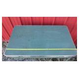 Vintage Metal Top Table Industrial Utility Work Table Steel Frame