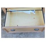 Vintage Wood Hutch Cabinet Desk Drop Front Secretary Drawer Storage