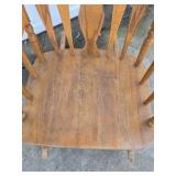 Vintage Wood Rocking Chair Heart Back Spindle Rocker Armchair