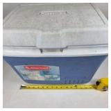 Rubbermaid Blue Cooler Ice Chest with White Lid Portable