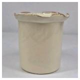 Pier 1 Imports Ceramic Pitcher Italy Cream Glaze Jug Decorative Wine Bottle Wood Box Cabinet