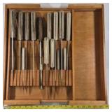 Lot of Kitchen Knives Wood Handle Dexter Russell Cutlery Set Block