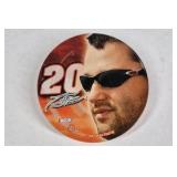 Tony Stewart #20 NASCAR Glass Tumbler Travel Mug Tin Collectible Set Home Depot