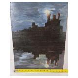 Original Landscape Paintings Lot Hillside Trees Castle Scene Signed Artwork