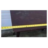 Wood Console Table with Woven Rush Seat Stools Nesting Side Table Set