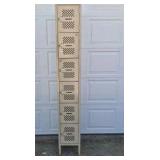 Vintage Metal Locker Cabinet 6 Door Industrial Storage School Gym Style