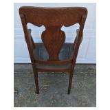 Grand Rapids Chair Co Antique Oak Dining Chairs Set Pressed Back Armchair Michigan