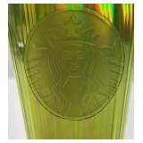 Starbucks Coffee Mug and Tumbler Set Holiday Ceramic Cup Green Plastic Tumbler