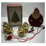 Mixed Christmas Holiday Decor Lot Spongebob Lights Santa Lanterns Train Tin Vintage Assortment