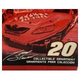 Tony Stewart #20 NASCAR Ornament Set Diecast Car Driver Figure Helmet Trevco