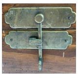 Wooden Storage Chest Box with Hinged Lid Metal Hardware Decorative Trunk