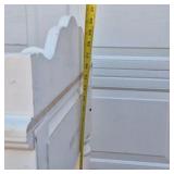 Vintage White Wood Nightstand End Table Scalloped Trim Drawer Shelf