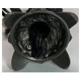 Vintage Hand Painted Glass Floral Table Lamp Metal Base Accent Lighting