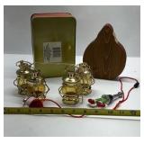 Mixed Christmas Holiday Decor Lot Spongebob Lights Santa Lanterns Train Tin Vintage Assortment