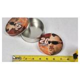 Tony Stewart #20 NASCAR Glass Tumbler Travel Mug Tin Collectible Set Home Depot