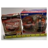 Tony Stewart #20 NASCAR Ornament Set Diecast Car Driver Figure Helmet Trevco
