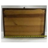 Wooden Storage Chest Box with Hinged Lid Metal Hardware Decorative Trunk