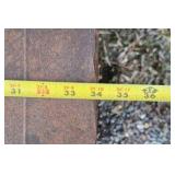 Antique Wood Steamer Trunk Flat Top Chest Green Slat Metal Hardware