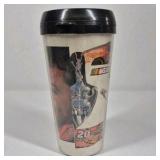Tony Stewart #20 NASCAR Glass Tumbler Travel Mug Tin Collectible Set Home Depot