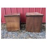 Vintage Record Player Console Stereo Turntable Wicker Front Cabinet
