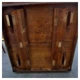 Antique Oak Dining Table Claw Foot Carved Legs Beveled Edge Extension Leaves Early American