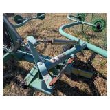 John Deere 702 Wheel Hay Rake - Green Farm Implement Made in Italy
