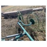John Deere 702 Wheel Hay Rake - Green Farm Implement Made in Italy
