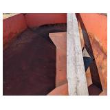 Red Farm Gravity Wagon with Tongue Hitch - 4-Wheel Steel Grain Cart