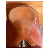 Wheatland Western Saddle - Hand-Tooled Leather, Silver Conchos, Fenders