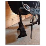 Henry Miller Saddlery Double-C Western Saddle - Hand-Tooled Floral Border