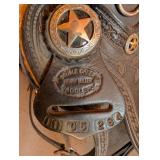 Henry Miller Saddlery Double-C Western Saddle - Hand-Tooled Floral Border